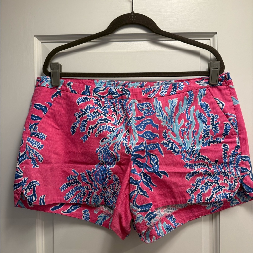 Lilly Pulitzer Pink and Blue Bermuda Shorts